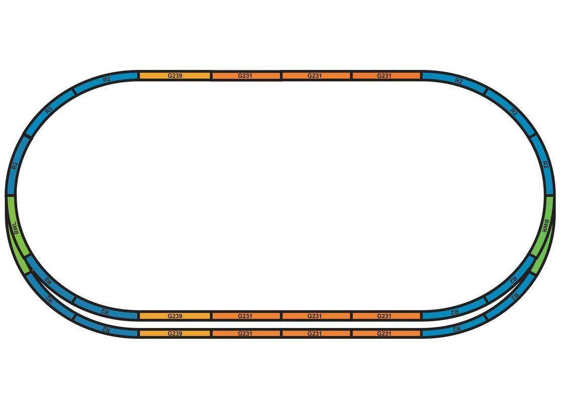 Komplet nasypów pod tory A + E PIKO 55367