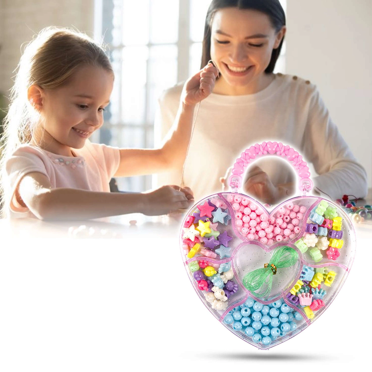 Koraliki do robienia Biżuterii Bransoletek Serce