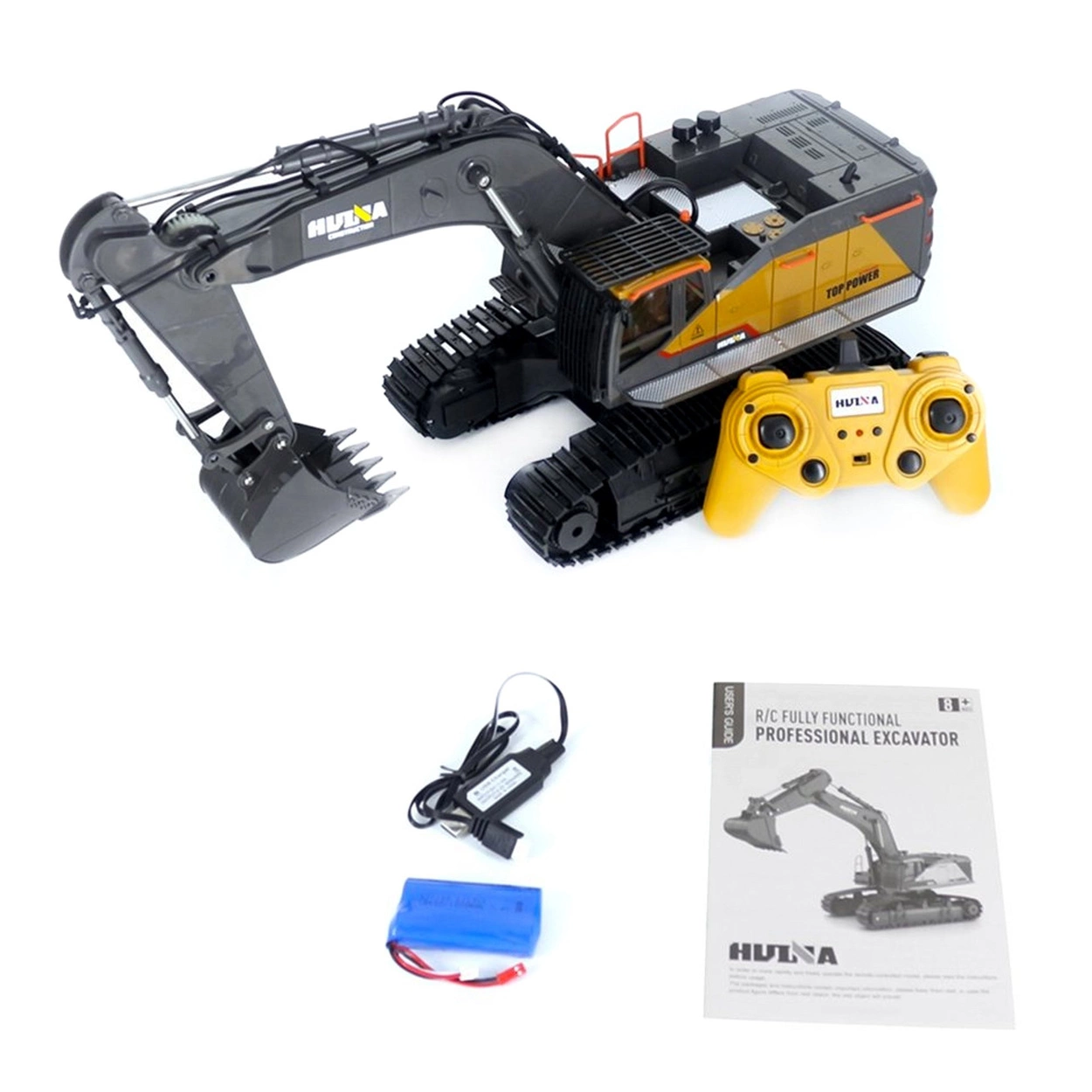 Duża Zdalnie Sterowana Koparka Gąsienicowa RC 1592 Metal