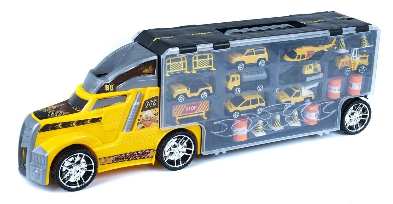 Transporter Ciężarówka Z Resorakami Laweta + WYRZUTNIA