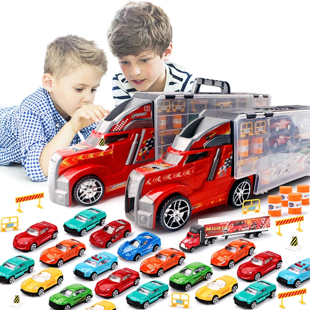 Ciężarówka Laweta Auta 10 RESORAKÓW + WYRZUTNIA