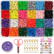 Koraliki Płaskie do Robienia Bransoletek Biżuterii Naszyjników Zestaw