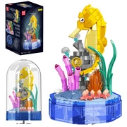 Pozytywka z Konikiem Morskim 424 Klocki Świecąca Dekoracja