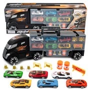 Transporter Ciężarówka na Resoraki 6 Autek Akcesoria Plansza