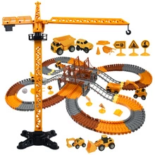 Mega Tor Wyścigowy Interaktywny Zestaw Budowlany Autka 273 Elementów