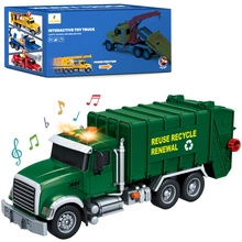 Samochód Ciężarówka Śmieciarka z Koszami Efekty Napęd