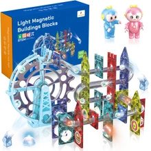 Magnetyczny tor kulkowy kulodrom - Klocki magnetyczne Magic Magnetic Blocks 120 el